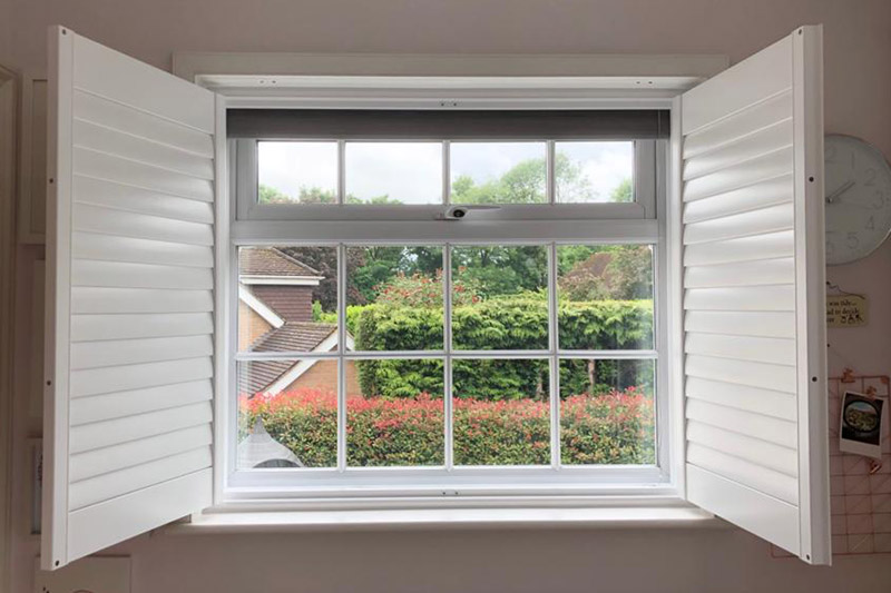 Living Room Window Shutters Tier on Tier